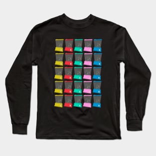 Colorful Waterful Ring Toss Pattern Long Sleeve T-Shirt